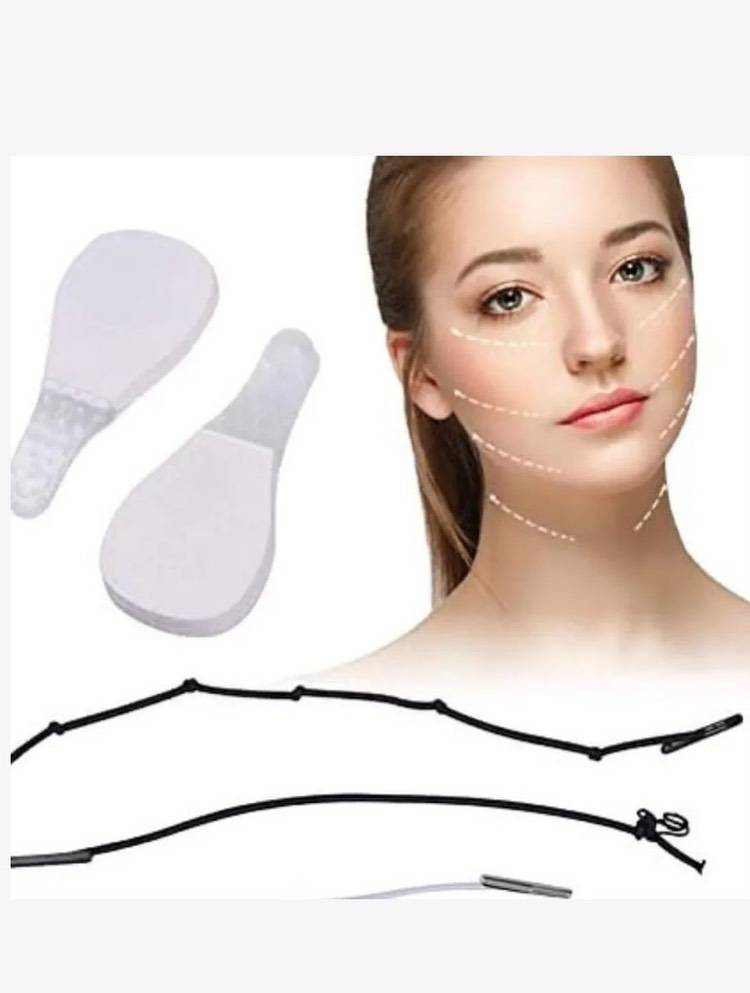 چشمای کشیده و صورت لیفت بدون عمل و تزریق  چسب لیفت شقیقه  چسب کم هزینه و سریع لیفت صورت، شقیقه، غبغب، خط لبخند، گردن کاملا مات و بدون رنگ محو زیر میکاپ