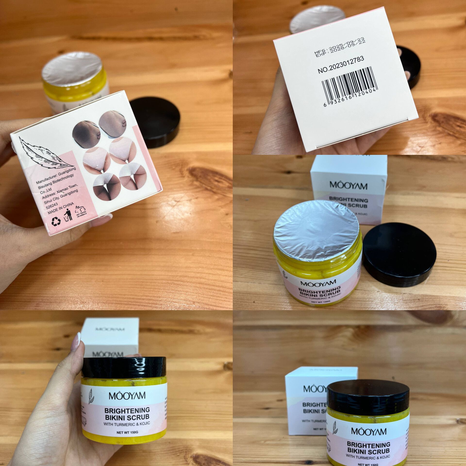 اسکراب بیکینی زردچوبه| MOOYAM  • حجم:150g • روشن کننده بیکینی و زیربغل  • روشن کننده نواحی مختلف بدن  • حاوی عصاره زردچوبه  •مناسب برای انواع پوست • بهترین لایه بردار • فرمولاسیونی ملایم روشن کننده  • مرطوب کننده وصاف کننده و ترمیم پوست